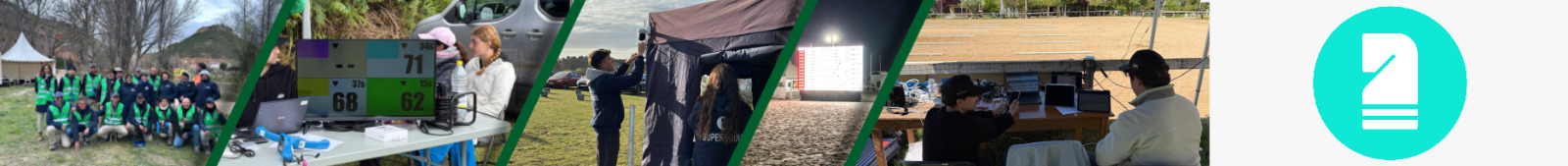 Superequus team at work during an endurance race